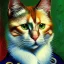 Placeholder: Portrait of a cat by Van Gogh