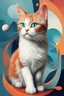 Placeholder: A cat, abstract and surrealism