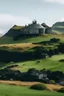 Placeholder: a big mansion on top of a mountain in iceland