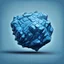 Placeholder: blue cartoon asteroid stylized