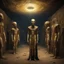 Placeholder: Hyper Realistic aliens inside Egyptian catacombs with lots of gold at dark night