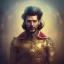 Placeholder: Arthur Kulkov, Russian, circus, ringleader, portrait, handsome, muscular, detailed matte painting, intricate detail, concept art portrait by Greg Rutkowski, mystical colors, Golden hour, colorful galaxy foreground, lisa frank fantasy, neon pastel color palette, beautiful colorful interesting detailed storybook fantasy