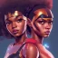 Placeholder: black super hero girl | very very anime!!!, fine - face, beyonce, red afro, realistic shaded perfect face, fine details. anime. realistic shaded lighting poster by ilya kuvshinov katsuhiro otomo ghost - in - the - shell, magali villeneuve, artgerm, jeremy lipkin and michael garmash and rob rey