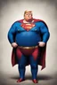 Placeholder: morbidly obese superman with donald trump's head and his fat rolls hanging out of his shirt