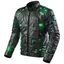 Placeholder: cyberpunk jacket, green lighting, black background