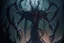 Placeholder: Malgorth is a monstrous and formidable demon that embodies the darkest depths of malevolence and chaos. Towering at over 10 feet in height, its grotesque form is an amalgamation of twisted limbs and gnarled appendages, by moonlit forest by stream, book illustration, fine detail, 4k, trending, volumetric light, depth of field