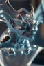 Placeholder: transparent gemstone gargoyle, in chrome casino, high detail, 8k, cinematic, depth of field, art