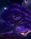 Placeholder: mage of a jacaranda Tree, CLOUDS,moonlight,photorealistic,contrast,4k,Cinema 4D, High angle perspective, DSLR camera, Dramatic scene,ultra realisti