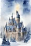 Placeholder: watercolor new year at Ravenclaw at Hogwarts. Lots of snow.