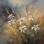 Placeholder: ((best quality)), ((masterpiece)), ((realistic,digital art)), (hyper detailed), Willem Haenraets style painting of a close up of star grass flowers, painted by Willem Haenraets