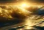 Placeholder: Photoreal turbulant butter ocean at golden hour