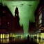 Placeholder: Corner building Metropolis ,dark colours by john atkinson Grimshaw,