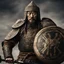 Placeholder: Close-up of a warrior the 1200s and a Mongol warriors portrait , strong athletic build, cinematographic photo