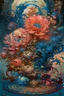 Placeholder: Fantastic big exotic flowers, watercolor ink, intricate, magical, in the style of James Jean, Brian Froud, Yana Movchan, Zdzisław Beksinski, Hieronymus Bosch, hyperdetailed, sharp focus, intricate, concept art, digital painting, ambient lighting, 16 k, trending on artstation, hyper quality, highly detailed, fantasy, beautiful, colourful.