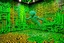 Placeholder: A green cybernetic forest designed in Chinese paper art painted by Keith Haring