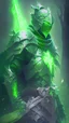 Placeholder: green curse aura, medieval knight