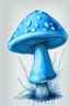Placeholder: Mushroom blue cap colored sketch