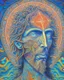 Placeholder: digital painting of a saint, psychedelic style, Alex Grey, intricate details