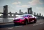 Placeholder: A Tesla 'Model 3' is parked, on the 'FDR Drive', eastern Manhattan. (CINEMATIC, WIDE ANGLE LENS, PHOTO REAL)