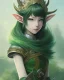 Placeholder: Detailed anime child elf girl, green hair, black and green dragon scale armour, intricate details, full body portrait, keep head in frame, slight smile, black Japanese motif, concept art, highly detailed, digital painting, concept art, sharp focus, illustration, art by Yoji Shinkawa, WLOP and greg rutkowski and alphonse mucha and artgerm and yanjun Chen and Junji ito and Makoto Shinkai, HDR, octane render