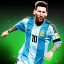 Placeholder: lionel messi, with argentina flag, highly detailed, wings, soft studio lighting, background 64k