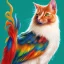 Placeholder: Cat rooster friends