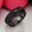 Placeholder: ruby ring with braided tungsten and titanium, braided band, men's jewellery