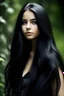 Placeholder: Beautiful girl, long black hair, natural, sexy