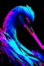 Placeholder: black swan, colorful, neon pink and blue colors, ultra 16k detail photo