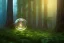 Placeholder: glowing bubble portal in a clearing glade in a redwood forest at night. shimmering portal. the forest redwood trees are lit by a glow. by cyril rolando and naomi okubo and dan mumford and ricardo bofill. beeple. noah bradley. digital render. digital painting. trending on artstation. concept art