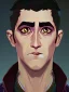 Placeholder: Portrait of a 30 year old strange gay warlock like Jake Gyllenhaal