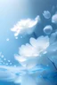 Placeholder: Soft blue colors, floating, ambient music, soft light, relaxing image, flowers, pro Shoot, detailed, realistic, 4k