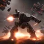 Placeholder: MechWarrior in Attacked by others , holding a gun,BK complex detail, cinema, reality, detail, octane rendering, stoic cinematic 4k epic detailed photograph shot on kodak detailed bokeh cinematic hbo dark moody 8k, 85mm f/16 by leica and Lospronkos