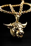 Placeholder: A gold chain with an iced out pumba pendant