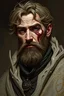 Placeholder: Fantasy noble scholar in his thirties with a large scar on his face