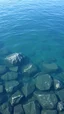Placeholder: Показать спокойную гладь воды, под которой едва угадываются острые скалы. Поверхность воды должна казаться безопасной, но с лёгким намёком на тревогу.