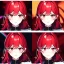 Placeholder: Clear focus, 8k, girl, high quality, detailed, red hair, red eyes, beautiful lighting, vibrant colors, twins,