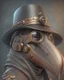 Placeholder: Best quality, masterpiece, ultra high definition,Futuristic, Plague doctor mask, Comic style