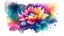 Placeholder: Cosmic flower, colorful, watercolor