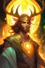 Placeholder: warm hair summer radiant warmth proud Eladrin Male antlers beard druid of the stars