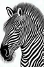 Placeholder: zebra. centered flat minimalistic black and white high contrast line drawing, coloring book style, {prompt}, (white sky, white clouds, white hair, white objects, white clothing, white fur, white skin, white terrain, white scales, white everything:1.1), blank white background.