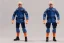 Placeholder: Mike pence g.i. joe toy figure With a Laser gun space force Blue fabric uniform, fluorescent orange, black boots, packaging