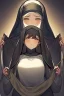 Placeholder: wrinkly young animated nun