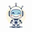 Placeholder: AI LOGO Robot simple, winking face happy