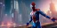 Placeholder: cyberpunk Spider-man, Full body, Game, village, 8k quality