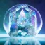 Placeholder: cristal angelic castle crystalline, beau , cosmic, opalescent, opalescent, gemstones, crystals, object, other worldly,water, rock, moss,bright, ice background, neige etang bleu