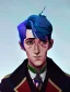 Placeholder: Portrait of a 30 year old strange gay wizard like Mary Poppins