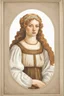 Placeholder: portrait of a renaissance renaissance woman botticelli style on a white background