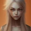 Placeholder: Fantasy setting, woman, two hues of hair, orange and white, more white hair, more orange hair, more orange hair, more white hair, orange and white hair