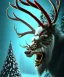 Placeholder: Creepy Christmas beast reindeer,horror , dark fantasy